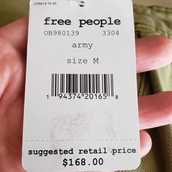 Free People Women's Army Military Jacket Sz,M - Picture 8 of 12